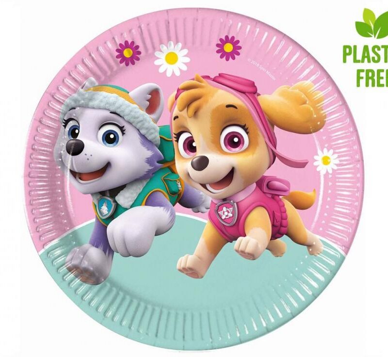 Papirnati tanjuri Paw Patrol Skye & Everest (Nickelodeon), 23 cm, 8 kom